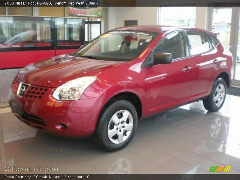 Venom Red Pearl / Black 2008 Nissan Rogue S AWD