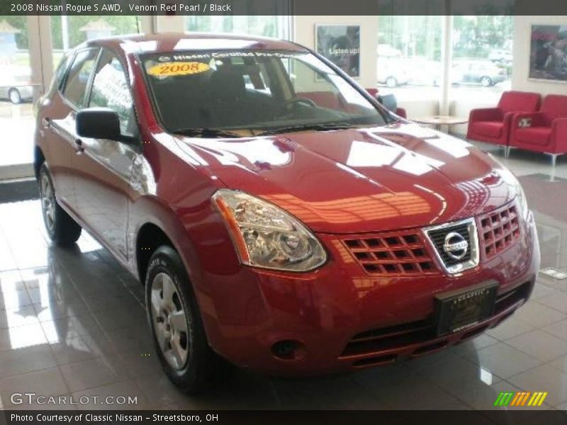 Venom Red Pearl / Black 2008 Nissan Rogue S AWD