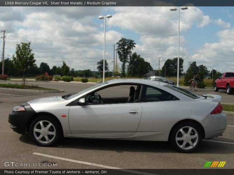 Silver Frost Metallic / Medium Graphite 1999 Mercury Cougar V6