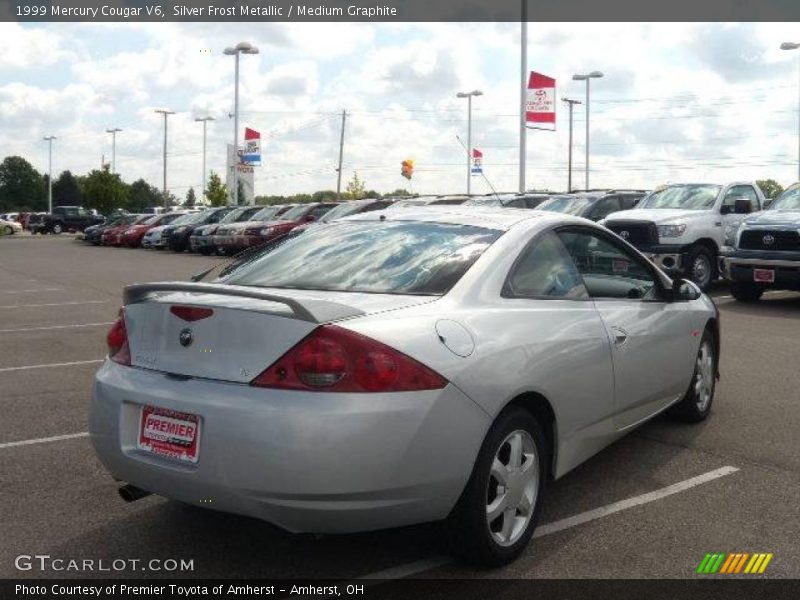 Silver Frost Metallic / Medium Graphite 1999 Mercury Cougar V6