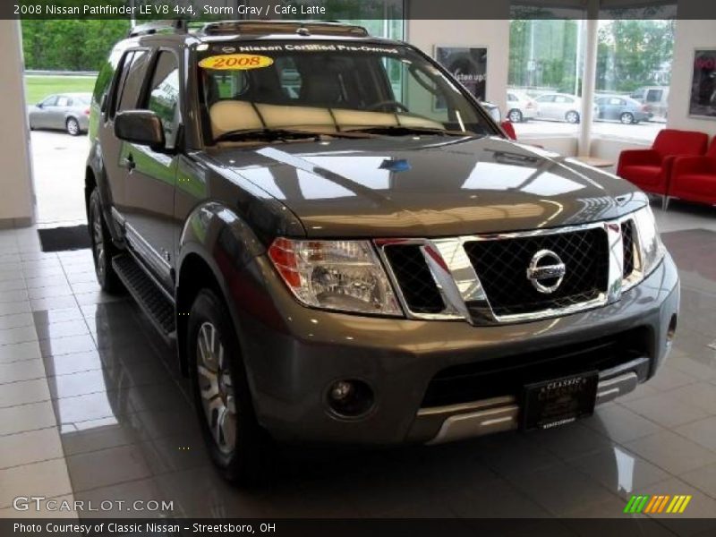 Storm Gray / Cafe Latte 2008 Nissan Pathfinder LE V8 4x4