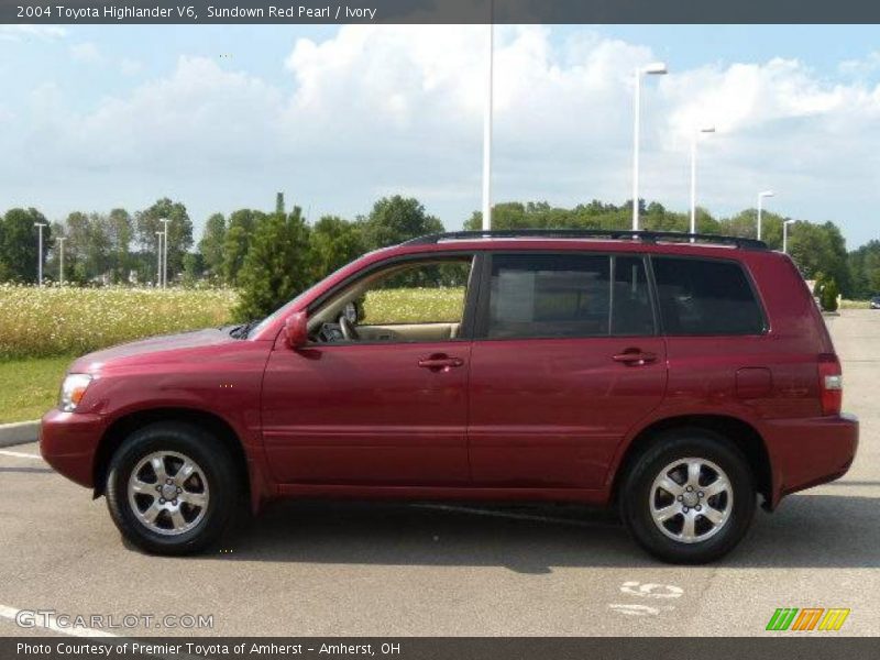 Sundown Red Pearl / Ivory 2004 Toyota Highlander V6