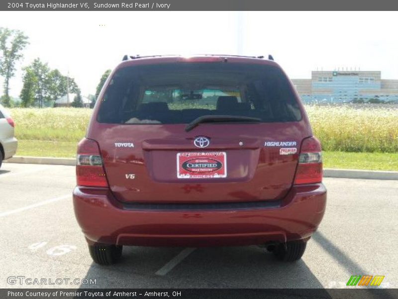 Sundown Red Pearl / Ivory 2004 Toyota Highlander V6