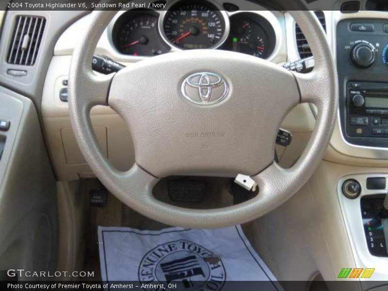 Sundown Red Pearl / Ivory 2004 Toyota Highlander V6
