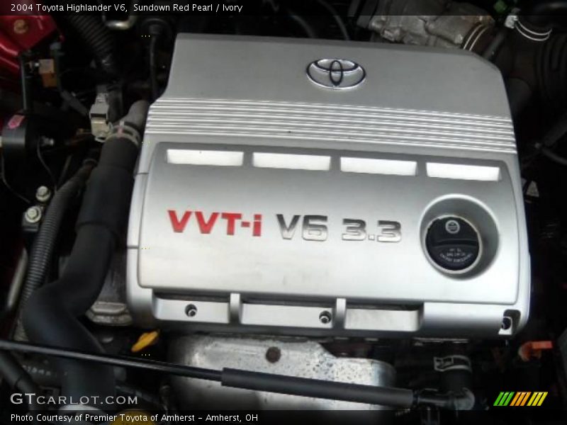 Sundown Red Pearl / Ivory 2004 Toyota Highlander V6