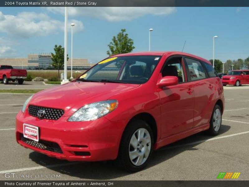 Radiant Red / Stone Gray 2004 Toyota Matrix XR