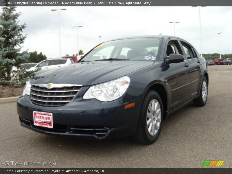 Modern Blue Pearl / Dark Slate Gray/Light Slate Gray 2008 Chrysler Sebring LX Sedan