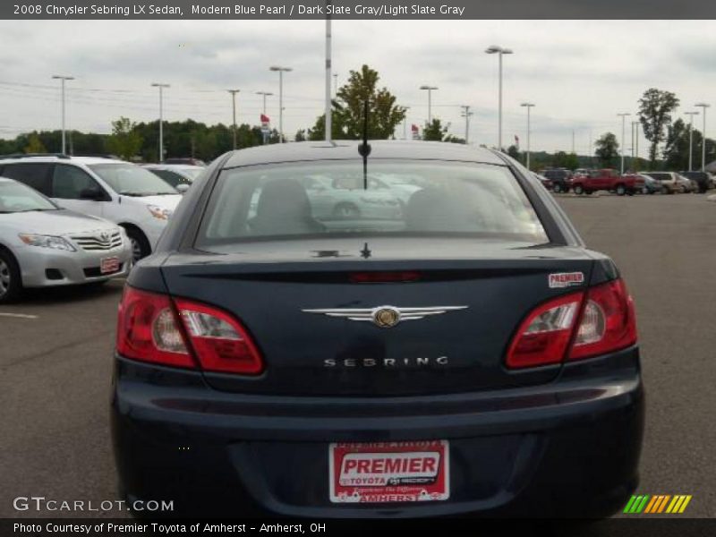 Modern Blue Pearl / Dark Slate Gray/Light Slate Gray 2008 Chrysler Sebring LX Sedan