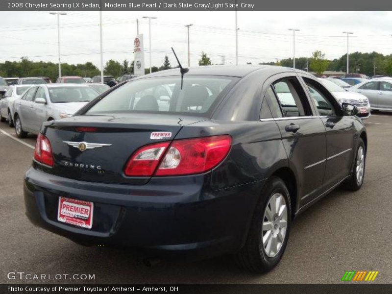 Modern Blue Pearl / Dark Slate Gray/Light Slate Gray 2008 Chrysler Sebring LX Sedan
