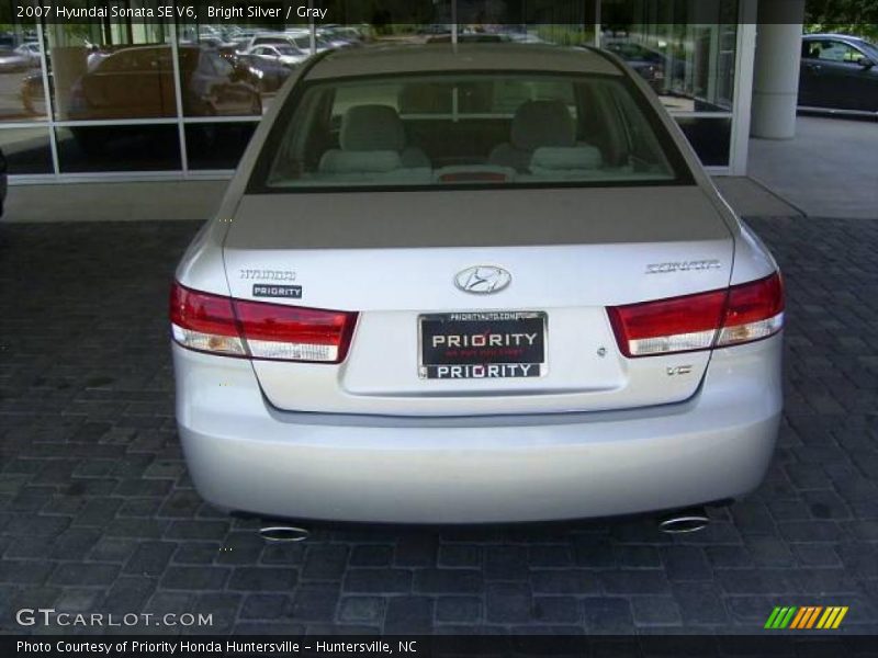 Bright Silver / Gray 2007 Hyundai Sonata SE V6