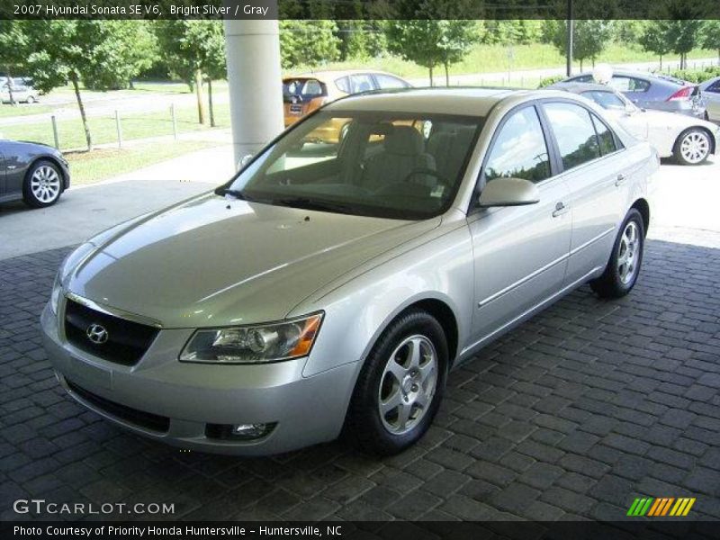 Bright Silver / Gray 2007 Hyundai Sonata SE V6