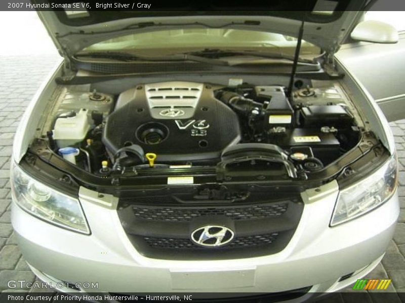 Bright Silver / Gray 2007 Hyundai Sonata SE V6