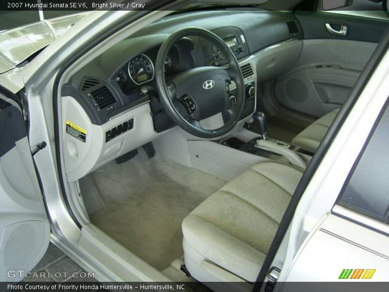 Bright Silver / Gray 2007 Hyundai Sonata SE V6