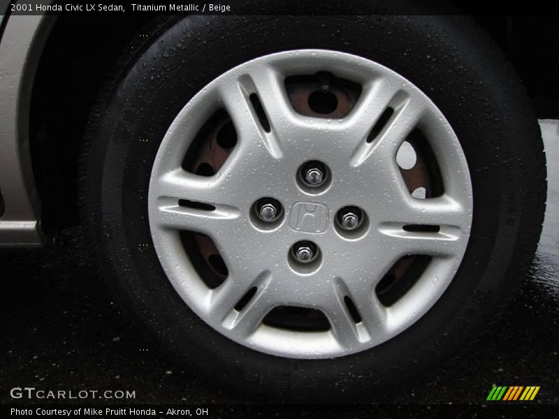 Titanium Metallic / Beige 2001 Honda Civic LX Sedan