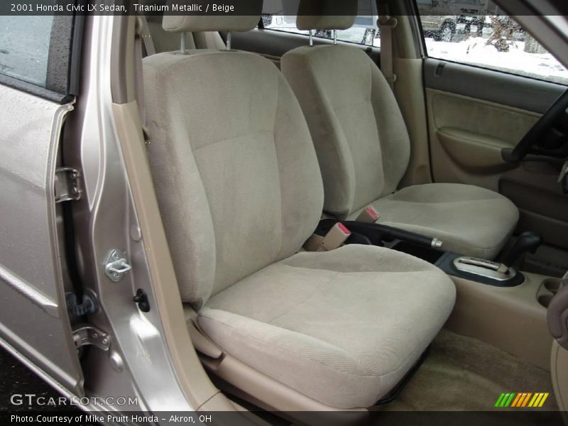Titanium Metallic / Beige 2001 Honda Civic LX Sedan
