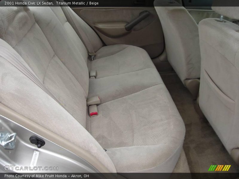 Titanium Metallic / Beige 2001 Honda Civic LX Sedan