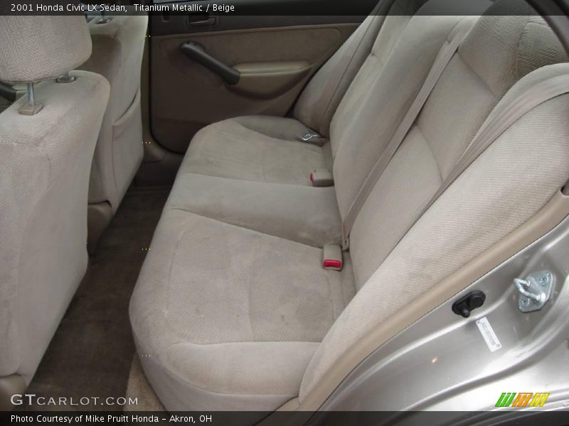 Titanium Metallic / Beige 2001 Honda Civic LX Sedan