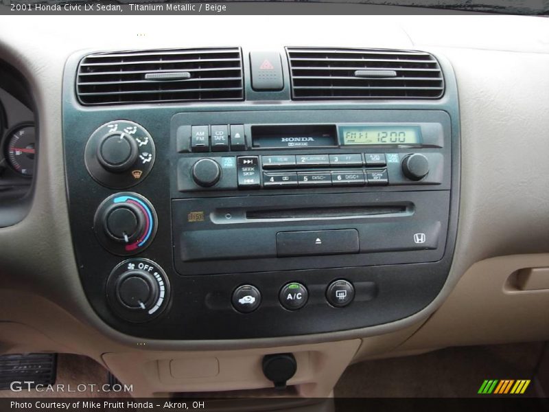 Titanium Metallic / Beige 2001 Honda Civic LX Sedan