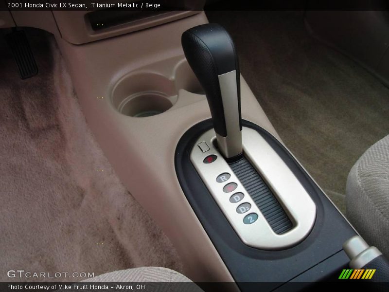 Titanium Metallic / Beige 2001 Honda Civic LX Sedan