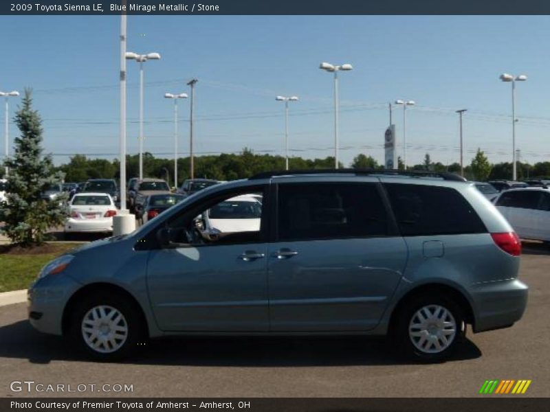 Blue Mirage Metallic / Stone 2009 Toyota Sienna LE