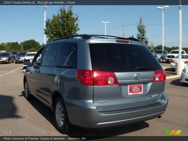 Blue Mirage Metallic / Stone 2009 Toyota Sienna LE