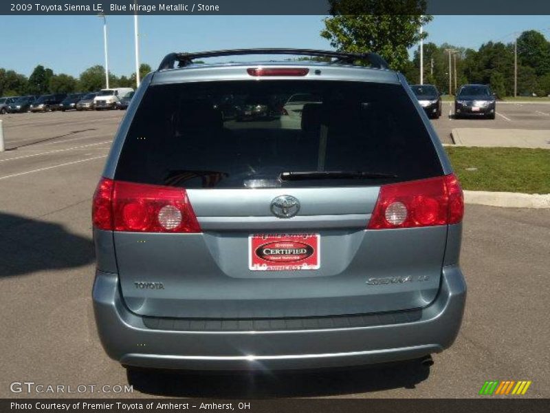 Blue Mirage Metallic / Stone 2009 Toyota Sienna LE