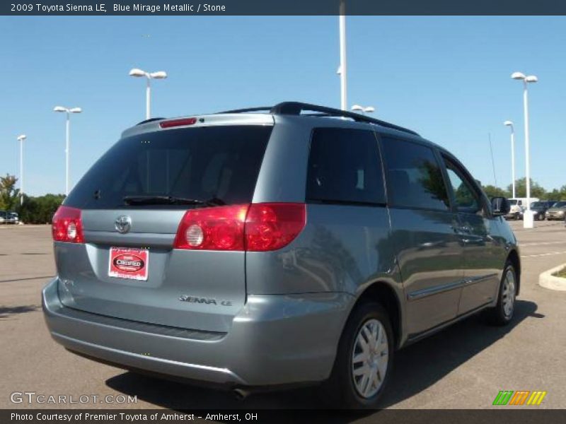 Blue Mirage Metallic / Stone 2009 Toyota Sienna LE