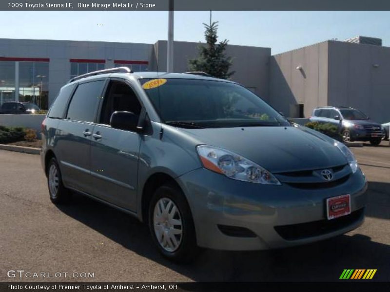 Blue Mirage Metallic / Stone 2009 Toyota Sienna LE