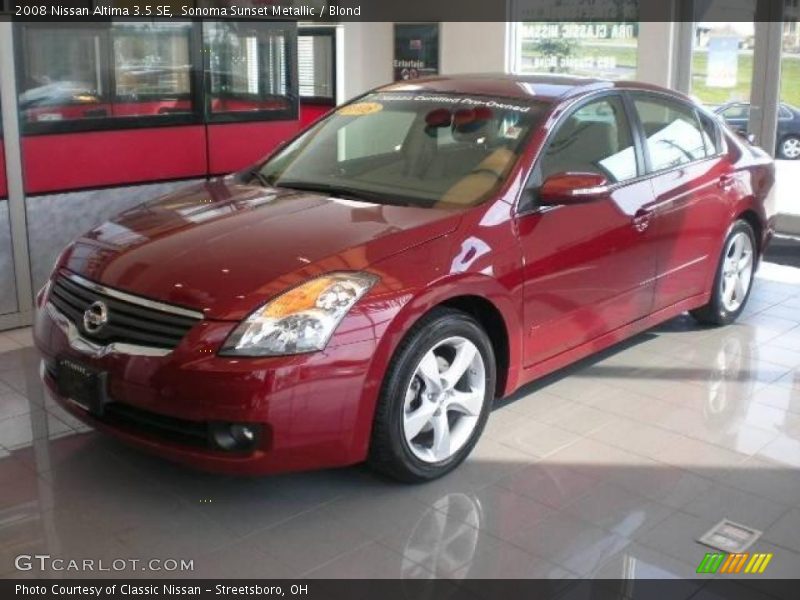 Sonoma Sunset Metallic / Blond 2008 Nissan Altima 3.5 SE