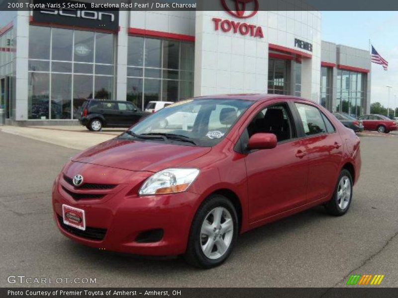 Barcelona Red Pearl / Dark Charcoal 2008 Toyota Yaris S Sedan