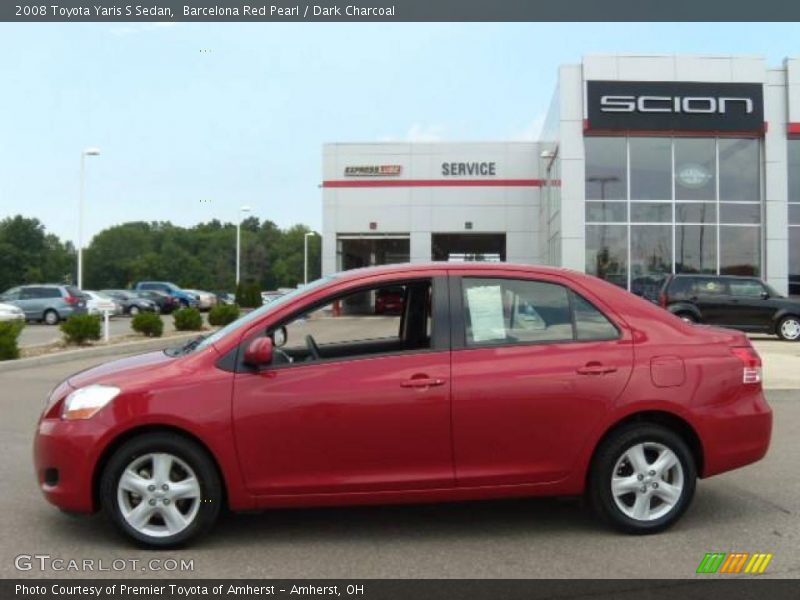 Barcelona Red Pearl / Dark Charcoal 2008 Toyota Yaris S Sedan