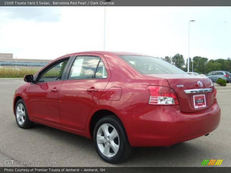 Barcelona Red Pearl / Dark Charcoal 2008 Toyota Yaris S Sedan