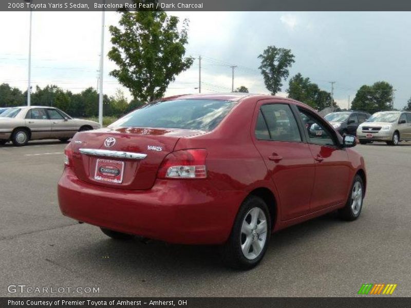 Barcelona Red Pearl / Dark Charcoal 2008 Toyota Yaris S Sedan