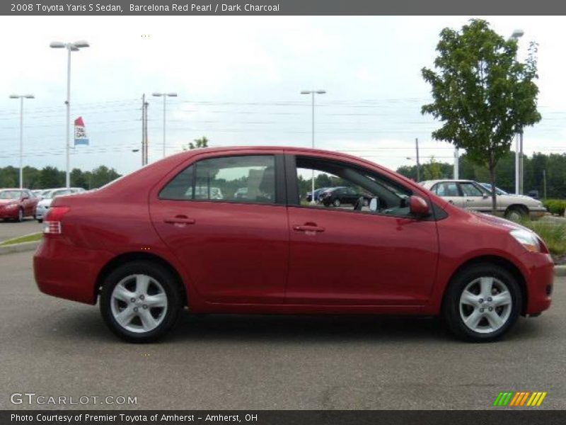 Barcelona Red Pearl / Dark Charcoal 2008 Toyota Yaris S Sedan
