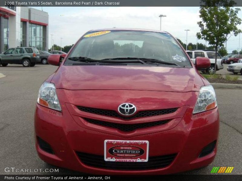Barcelona Red Pearl / Dark Charcoal 2008 Toyota Yaris S Sedan