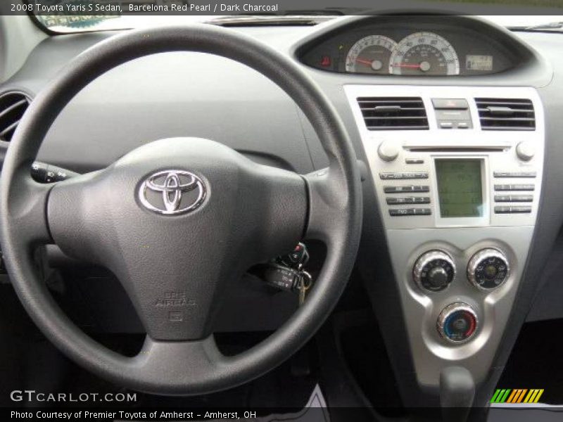Barcelona Red Pearl / Dark Charcoal 2008 Toyota Yaris S Sedan