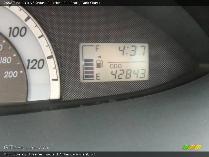 Barcelona Red Pearl / Dark Charcoal 2008 Toyota Yaris S Sedan
