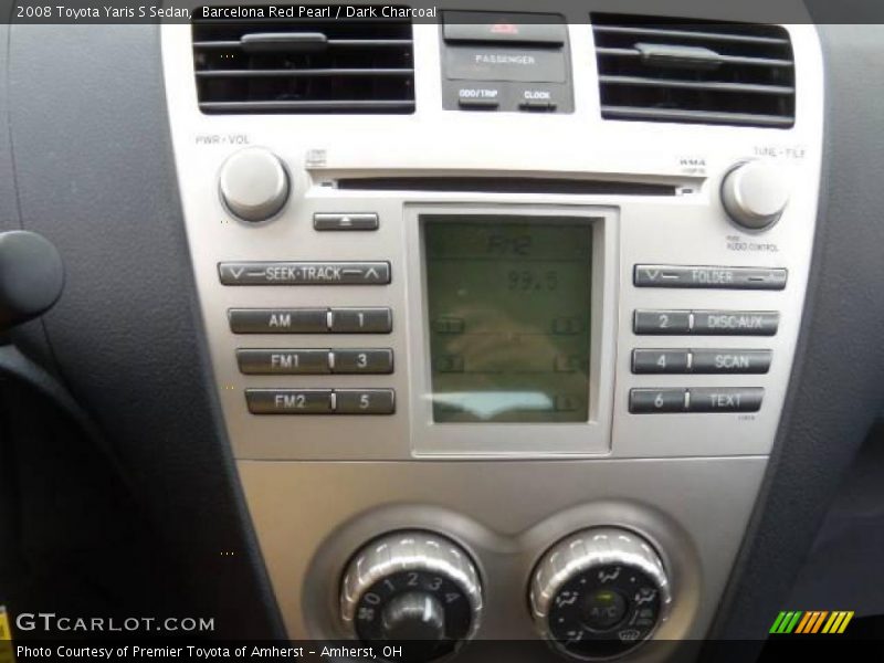 Barcelona Red Pearl / Dark Charcoal 2008 Toyota Yaris S Sedan