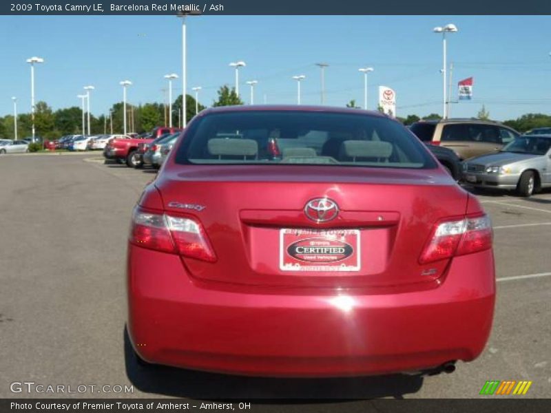 Barcelona Red Metallic / Ash 2009 Toyota Camry LE