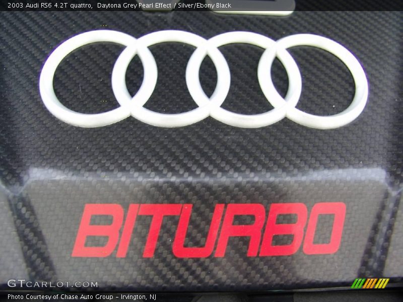 Daytona Grey Pearl Effect / Silver/Ebony Black 2003 Audi RS6 4.2T quattro