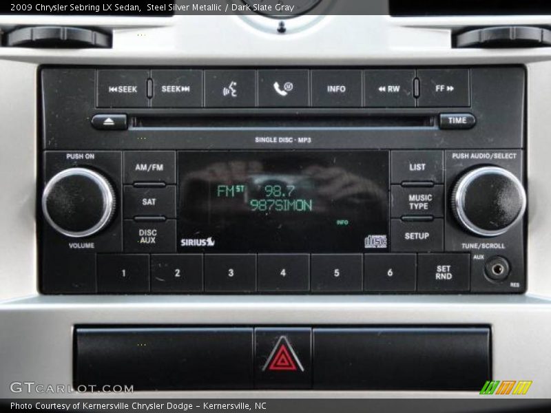 Steel Silver Metallic / Dark Slate Gray 2009 Chrysler Sebring LX Sedan