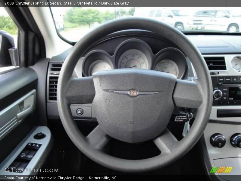 Steel Silver Metallic / Dark Slate Gray 2009 Chrysler Sebring LX Sedan