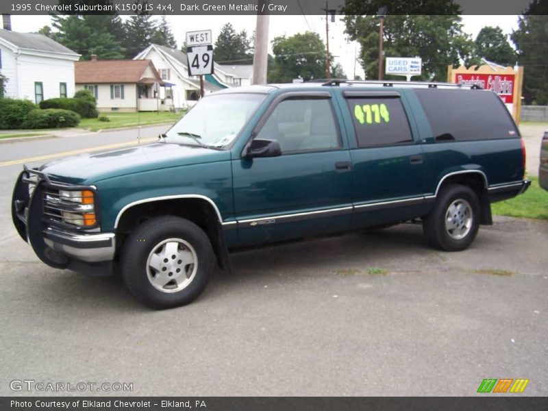 Dark Green Metallic / Gray 1995 Chevrolet Suburban K1500 LS 4x4