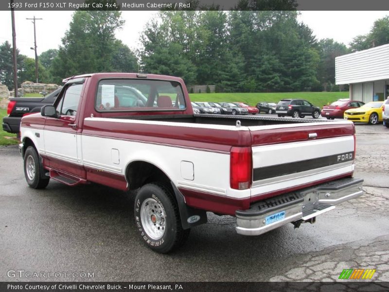 Medium Cabernet / Red 1993 Ford F150 XLT Regular Cab 4x4