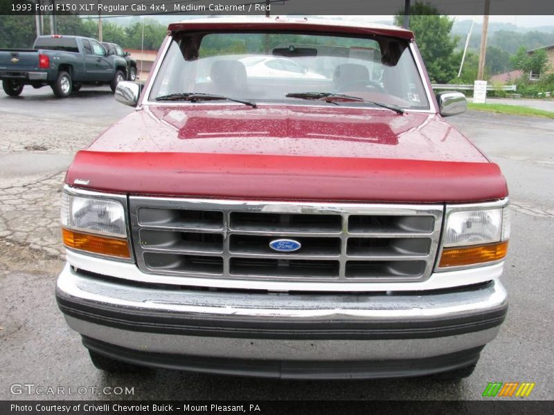 Medium Cabernet / Red 1993 Ford F150 XLT Regular Cab 4x4