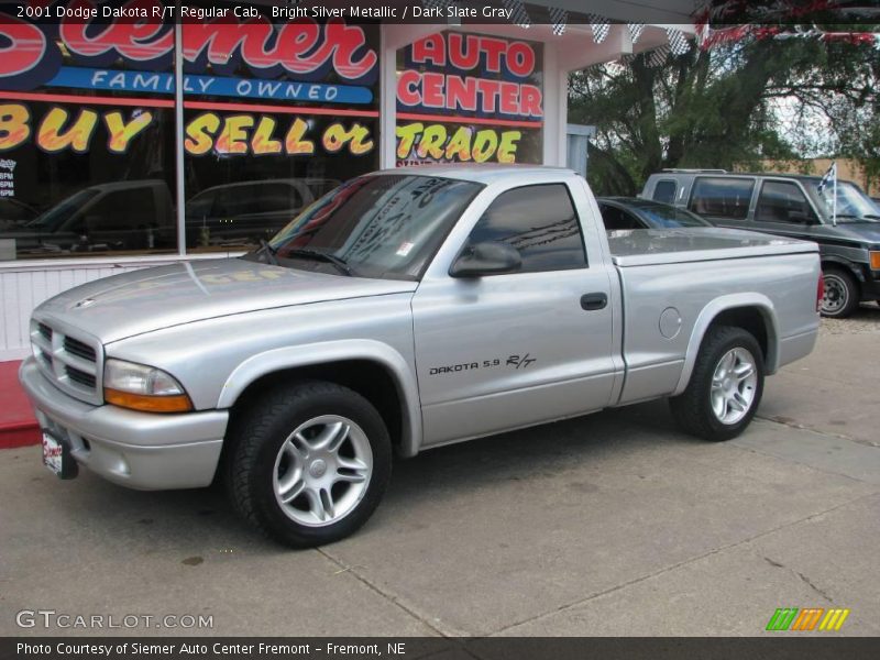 Bright Silver Metallic / Dark Slate Gray 2001 Dodge Dakota R/T Regular Cab