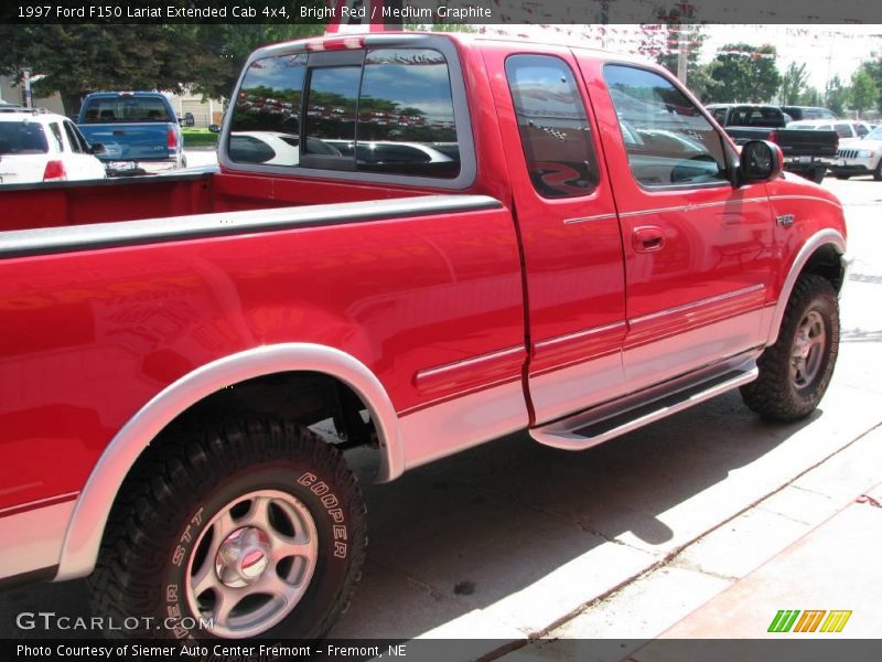 Bright Red / Medium Graphite 1997 Ford F150 Lariat Extended Cab 4x4