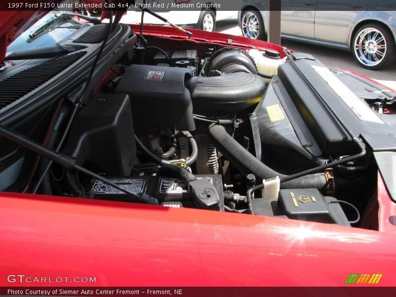 Bright Red / Medium Graphite 1997 Ford F150 Lariat Extended Cab 4x4