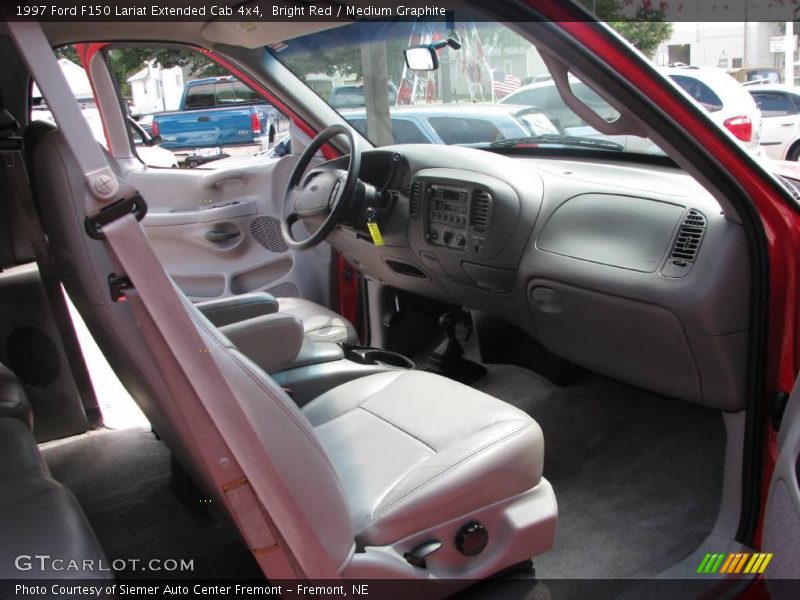 Bright Red / Medium Graphite 1997 Ford F150 Lariat Extended Cab 4x4