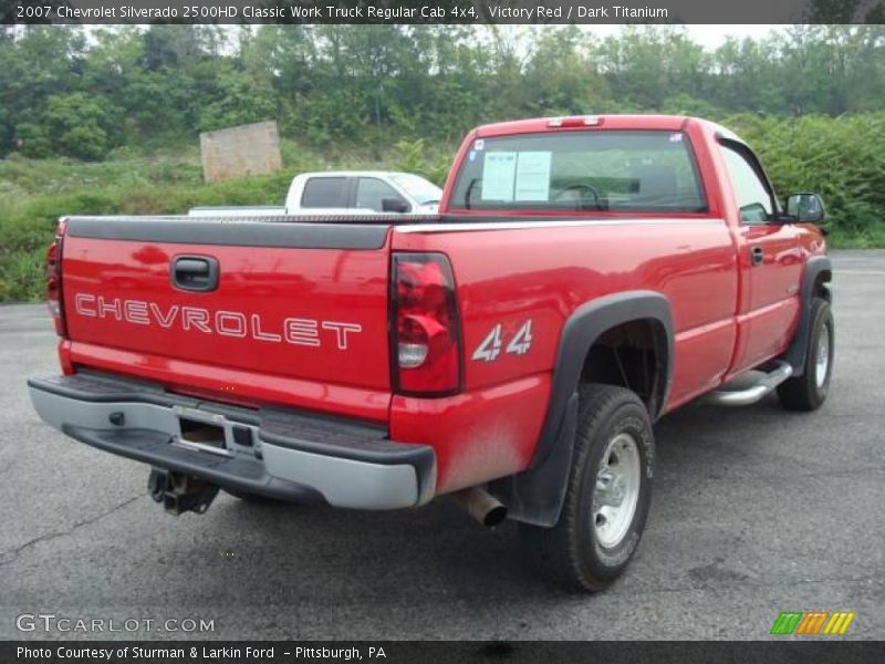 Victory Red / Dark Titanium 2007 Chevrolet Silverado 2500HD Classic Work Truck Regular Cab 4x4
